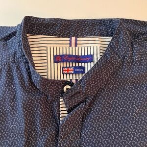English Laundry Men's Blue Shirt Short Sleeve Medium